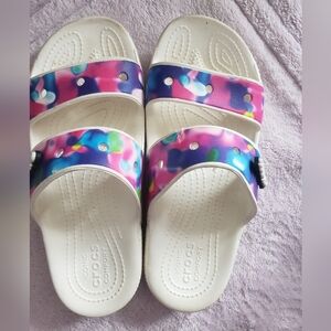 Crocs Solarized tie dye unisex slide Sandals M6 W8